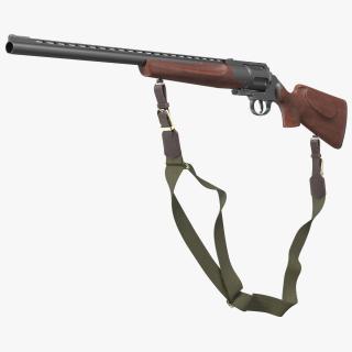 3D MTs-255 Revolving Hunting Rifle Wood Old Rigged for Maya