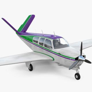 3D model Single Engined Aircraft V Tail
