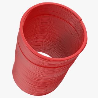 Plastic Slinky Toy Spring Red 3D model