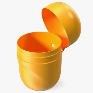 3D Open Dark Kinder Egg Plastic Container model
