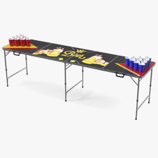 3D Portable Foldable Beer Pong Table model
