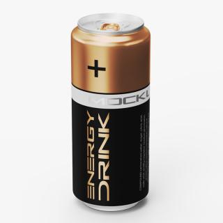Energy Beverage Can Mockup 310ml 3D