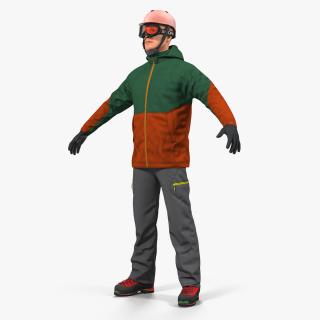 3D Snowboarder in Winter Sports Gear model