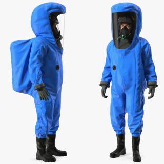 3D Fully Encapsulating Chemical Protection Suit Standing Pose model