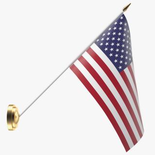 3D Wall Flag USA model