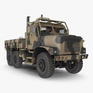 3D Military Medium Cargo Truck 6x6 Sand Camo