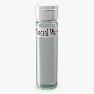 3D Mineral Water in Modern Glass Bottle