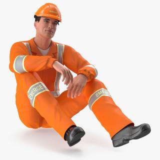 3D model Rescuer Sitting Pose