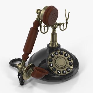 3D Antique 1920s Telephone model