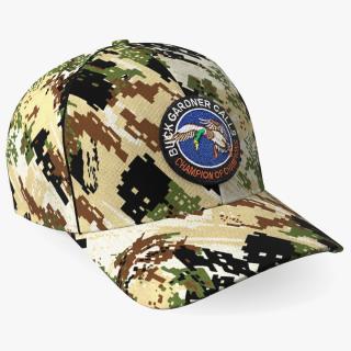 3D Hunting Cap Forest Camo model