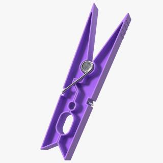 Clothespin Purple 3D