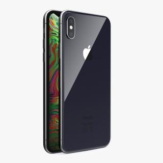 Space Grey iPhone XS Max 3D model