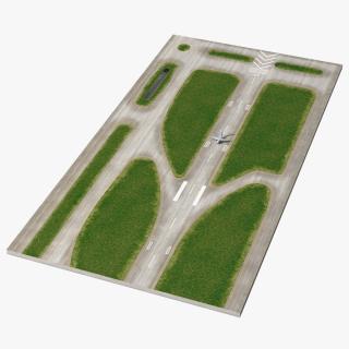 Airport Runway With Airbus A400M Atlas Military Transport 3D