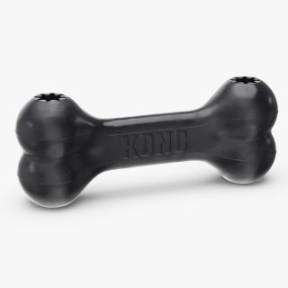 3D KONG Rubber Chew Bone Toy Black