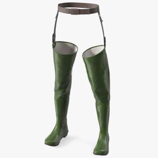 3D Hip Boot for Hunting and Fishing Green model