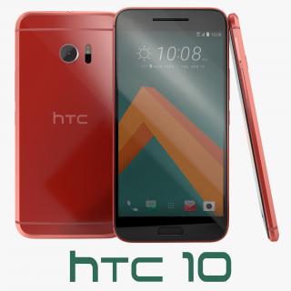HTC 10 Camellia Red 3D model