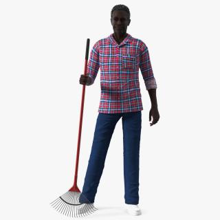 Afro American Grandpa Home Outfit Standing 3D