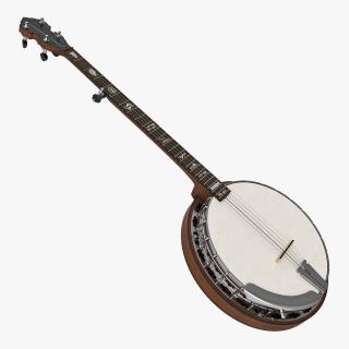 3D Vintage Banjo model