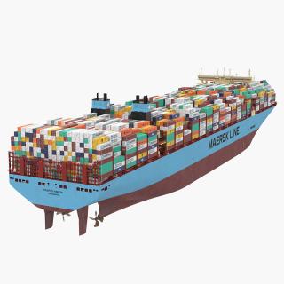 3D model Madrid Maersk Container Ship Loaded