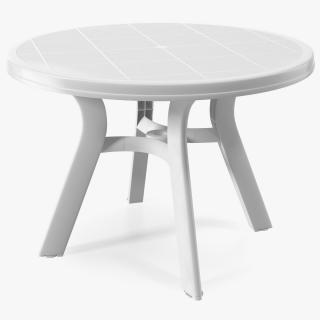 Plastic Table White 3D model