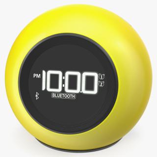 3D model Wireless Alarm Clock FM Yellow