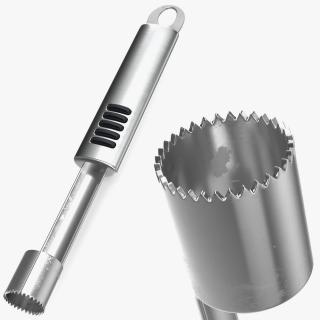 Stainless Steel Apple Core Remover 3D model