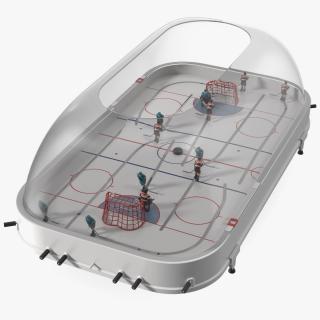 Table Hockey with Dome Rigged 3D model