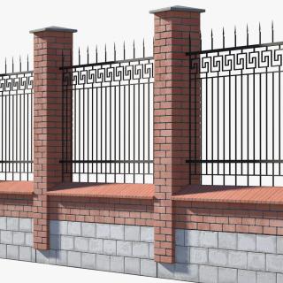 3D Brick Fence
