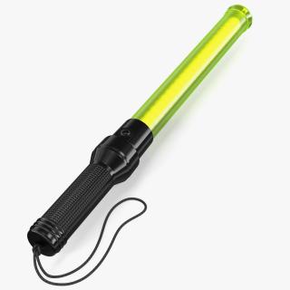 3D LED Traffic Control Baton Green switched On model