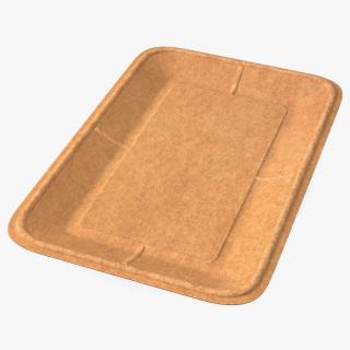 3D Brown Disposable Paper Plate model