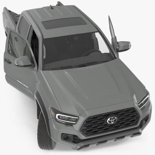 3D model Toyota Tacoma TRD Off Road Cement Grey 2021 Rigged