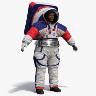 3D Female Astronaut NASA xEMU Spacesuit