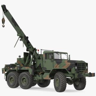 M939 Military Wrecker Green Rigged 3D model
