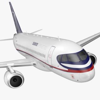 3D Sukhoi Superjet 100 with Saberlets Flight