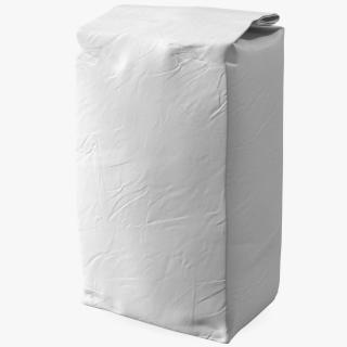 3D model Flour White Paper Bag 2lb