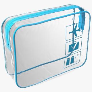 3D model Clear Travel Toiletry Bag Blue