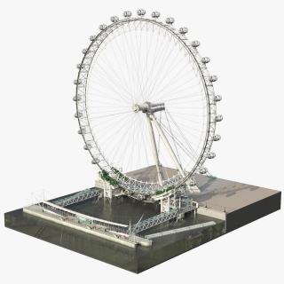 3D model Observation Ferris Wheel Rigged for Cinema 4D