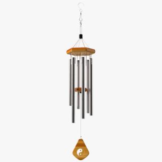 Chrome Plated Wind Chime 3D model