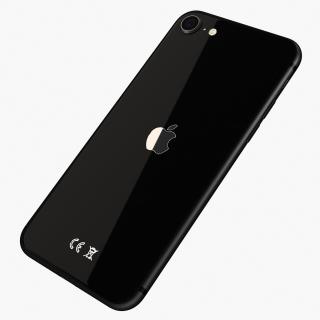 3D model iPhone SE 2022 Black