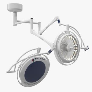 Ceiling Mount Berchtold Chromophare Surgical Lighting System Rigged 3D