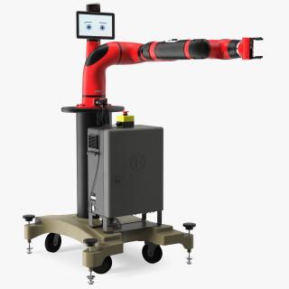 3D Sawyer Black Edition Collaborative Robot with Pedestal Rigged