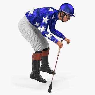 Jockey Riding Horse 3D model