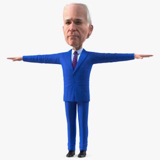 Cartoon Joe Biden T Pose 3D model