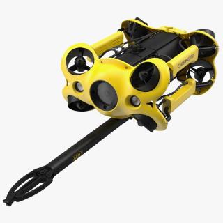 3D Chasing M2 Underwater Drone with Grabber Arm Rigged