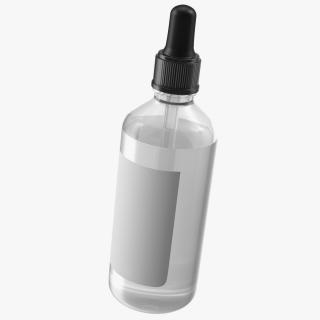 Clear Glass Dropper Bottle 100ml 3D