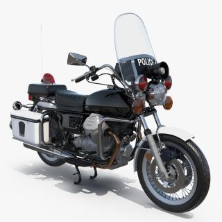 Classic Police Bike 3D model
