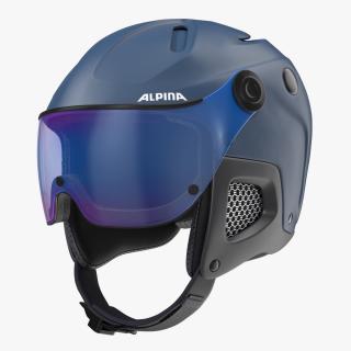 Ski Snow Helmet Alpina Blue 3D