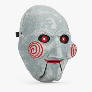 Billy Puppet Vacuform Mask Dressed on Head 3D