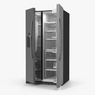3D Samsung Stainless Side By Side Refrigerator model