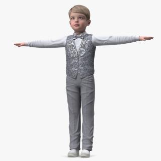 3D Child Boy Party Style Rigged model